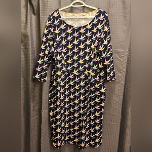 NWT, Boden Multicolor Bird Print Dress